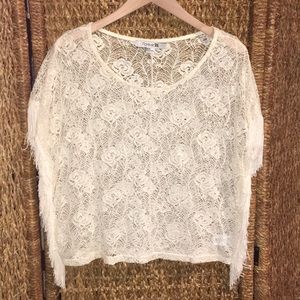 Forever 21 Lace Fringed Blouse